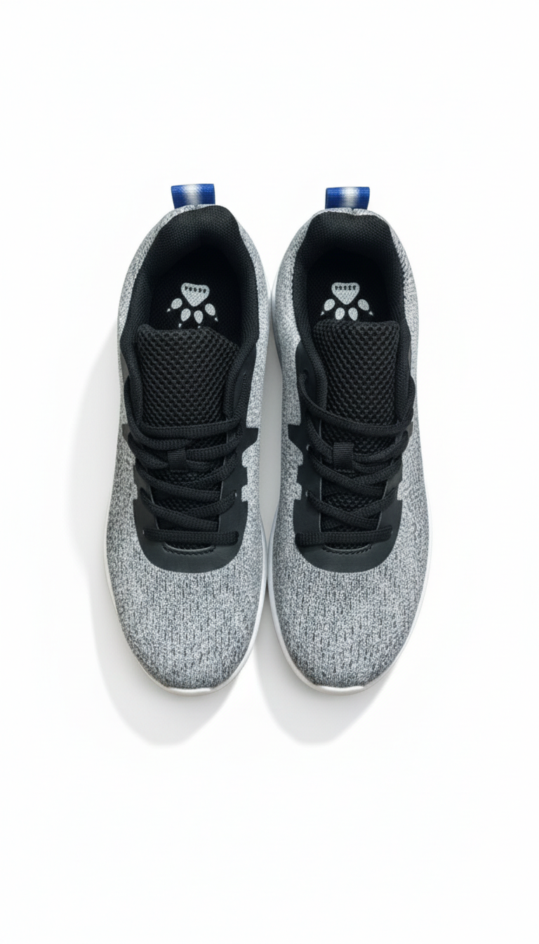 Khelma Agile Grey Melange Lightweight Sports Shoes