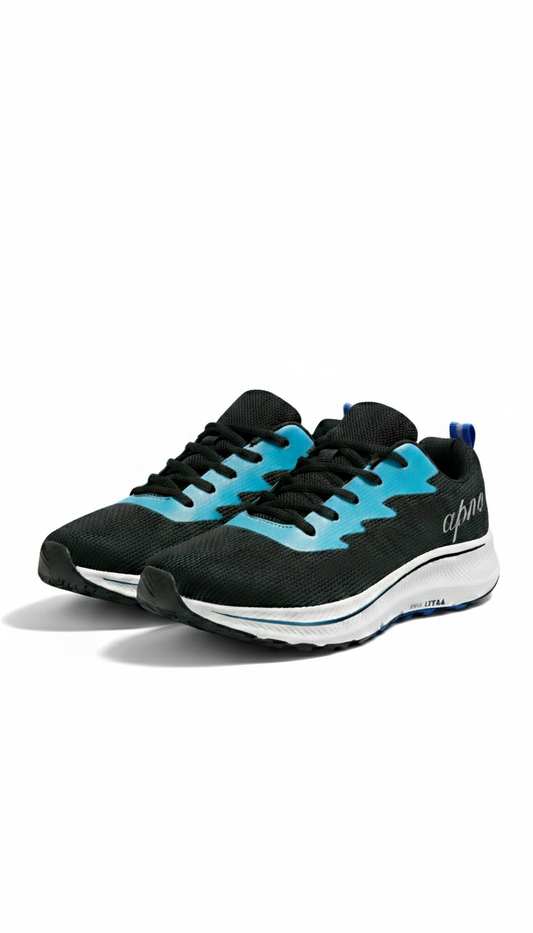 Apne Black and Blue Ultra Lightweight Running Shoes