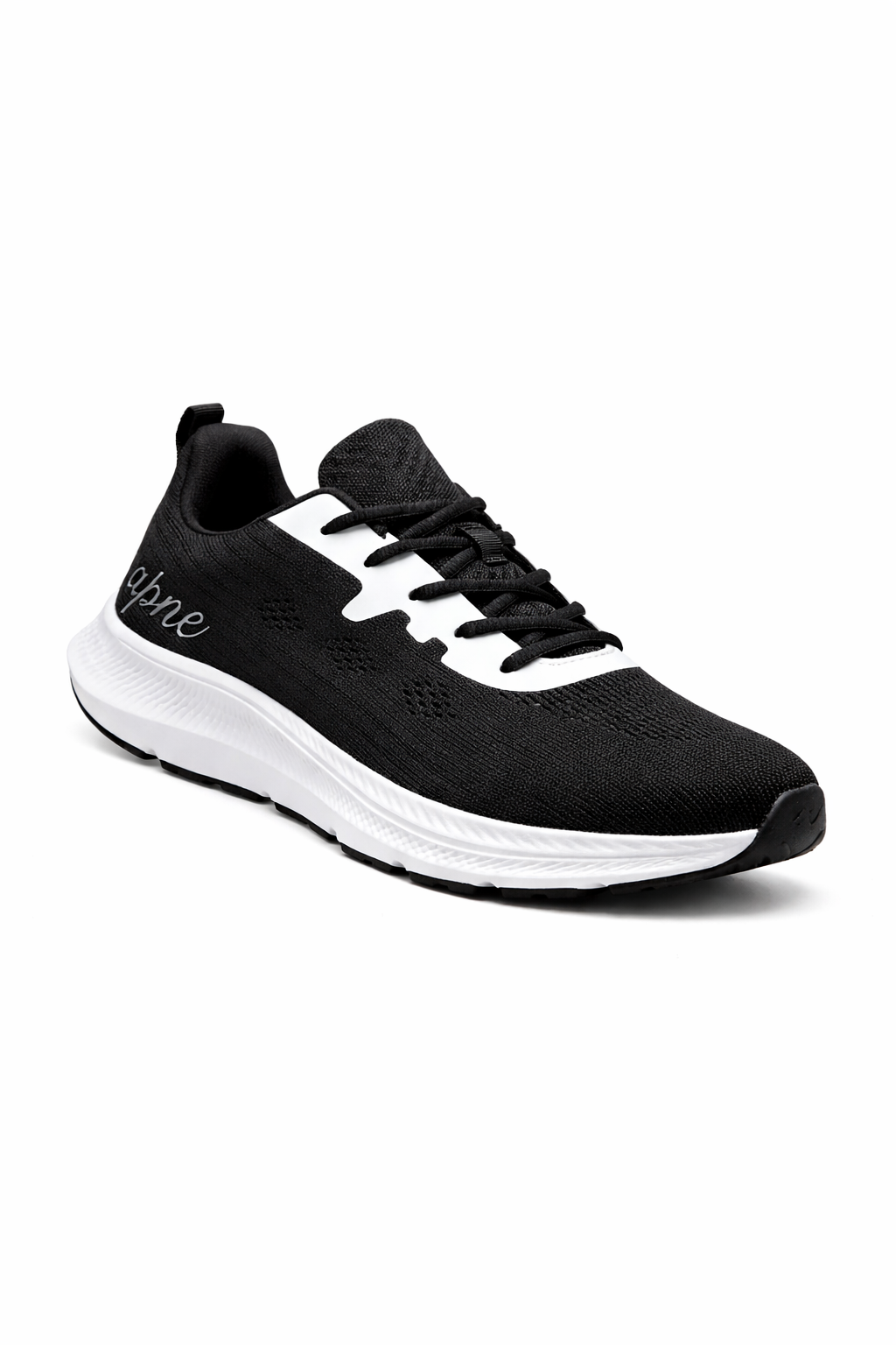Apne Unisex Black & White Performance Running Shoes