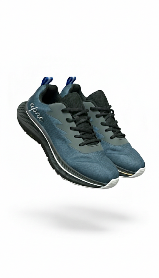 Apne Dynamic Fit Men's Blue-Grey Running & Training Sports Shoes