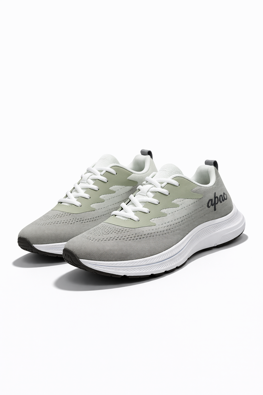 Apac Men's Lightweight Breathable Grey Sports & Casual Shoes