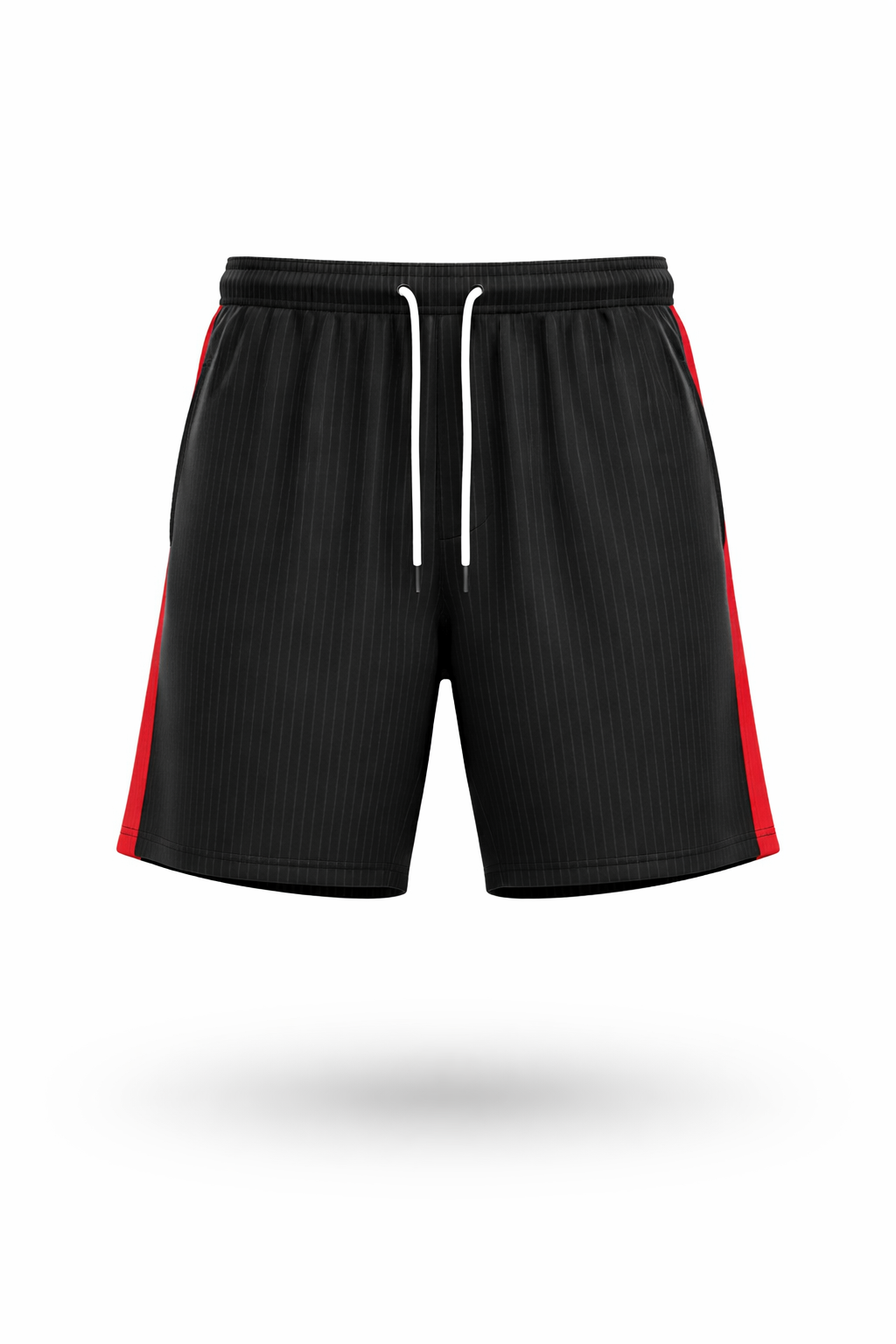 Men's Performance Pinstripe Athletic Shorts with Contrast Side Panels